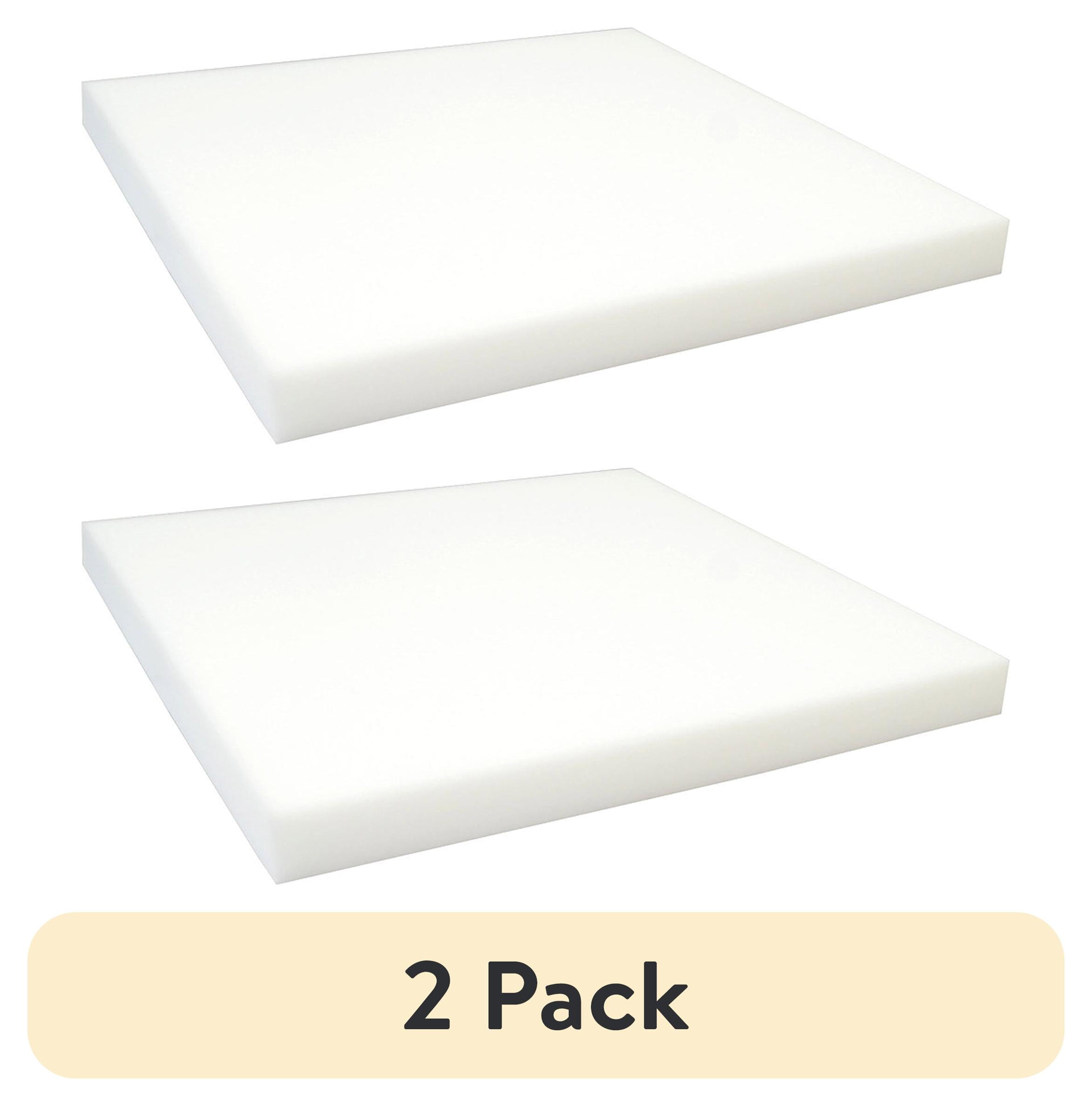 (2 pack) Morning Glory Craft and Cushion Foam, 22" x 22" Square x 2" Thick, 1 Each. White