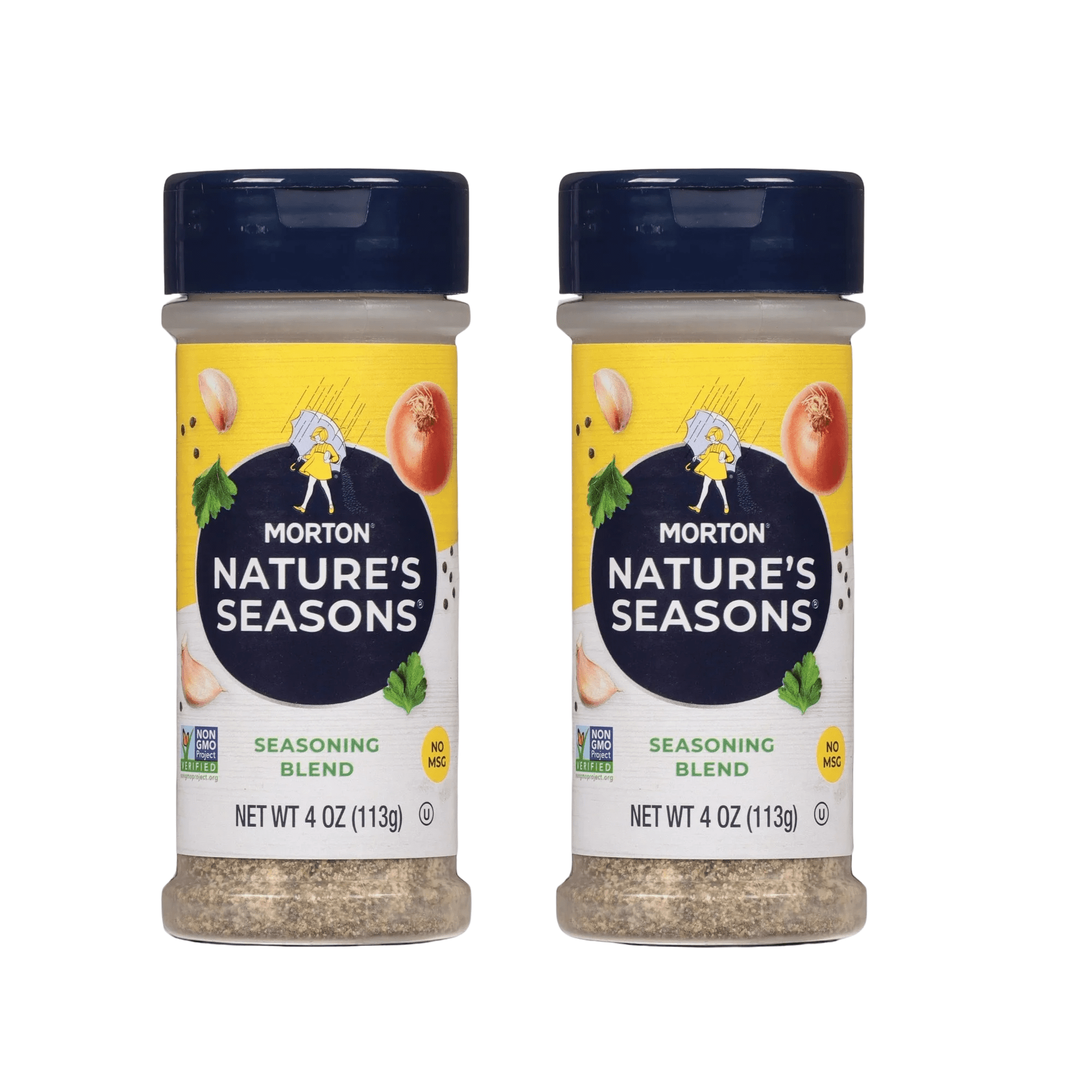 (2 pack) Morton Nature's Seasons Seasoning Blend - Savory Blend of Spices for Lighter Fare, 4 oz Canister