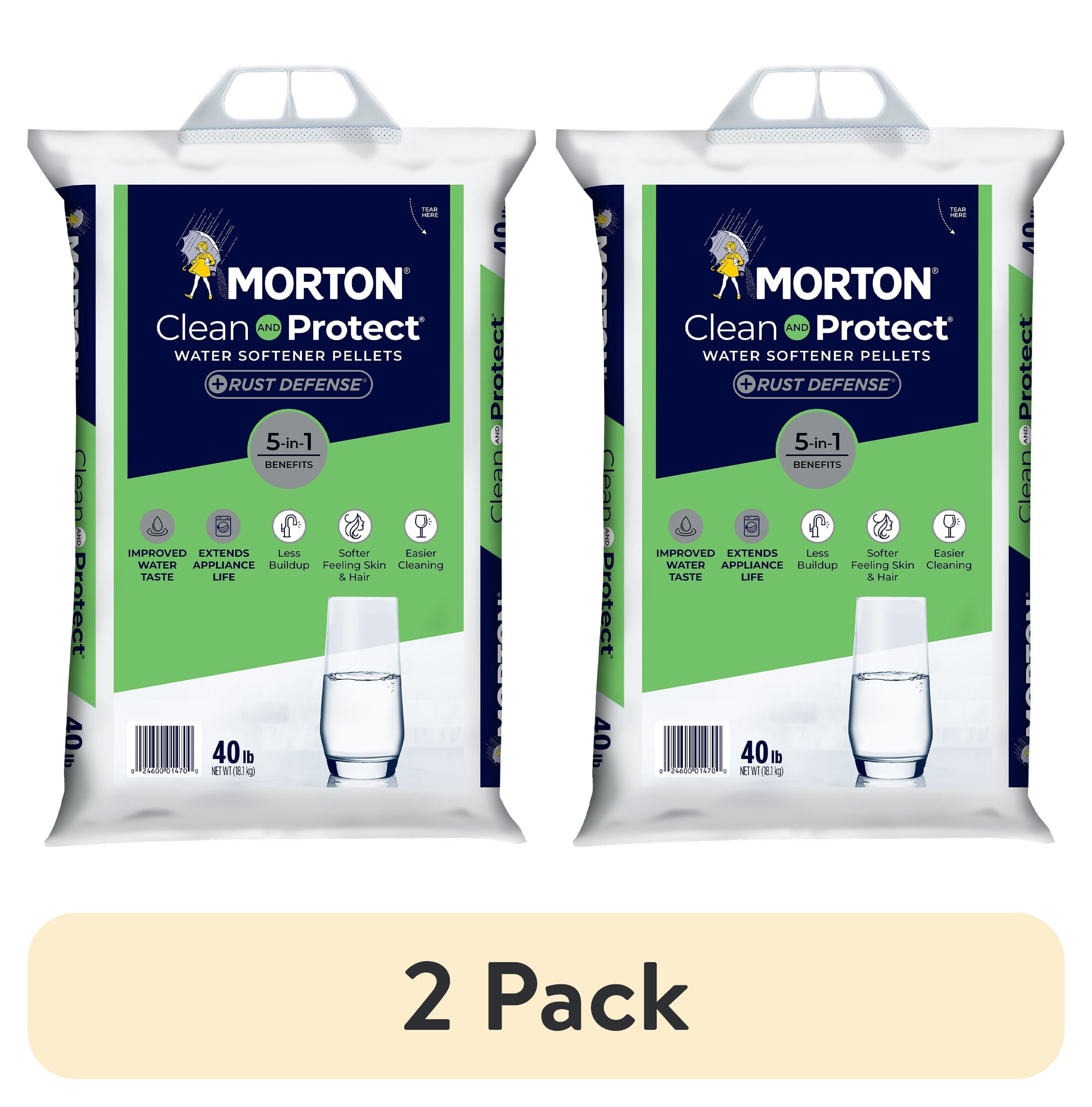 Morton® Clean and Protect® Plus Rust Defense® Water Softener Salt Pellets, 40 lb. Bag Morton® Clean and Protect® Plus Rust Defense® Water Softener Salt Pellets, 40 lb. Bag
