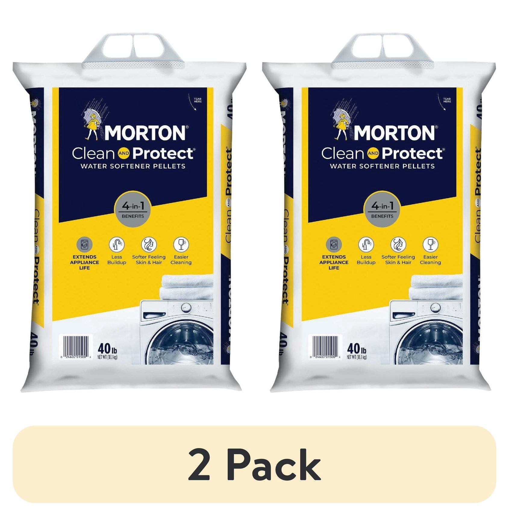 (2 pack) Morton Clean and Protect Water Softener Salt Pellets, 40 lb