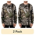 thumbnail image 1 of (2 pack) Mossy Oak Men's Long Sleeve Camouflage Hunting Performance Shirt, Mossy Oak Mountain Country, 3XL, 1 of 6