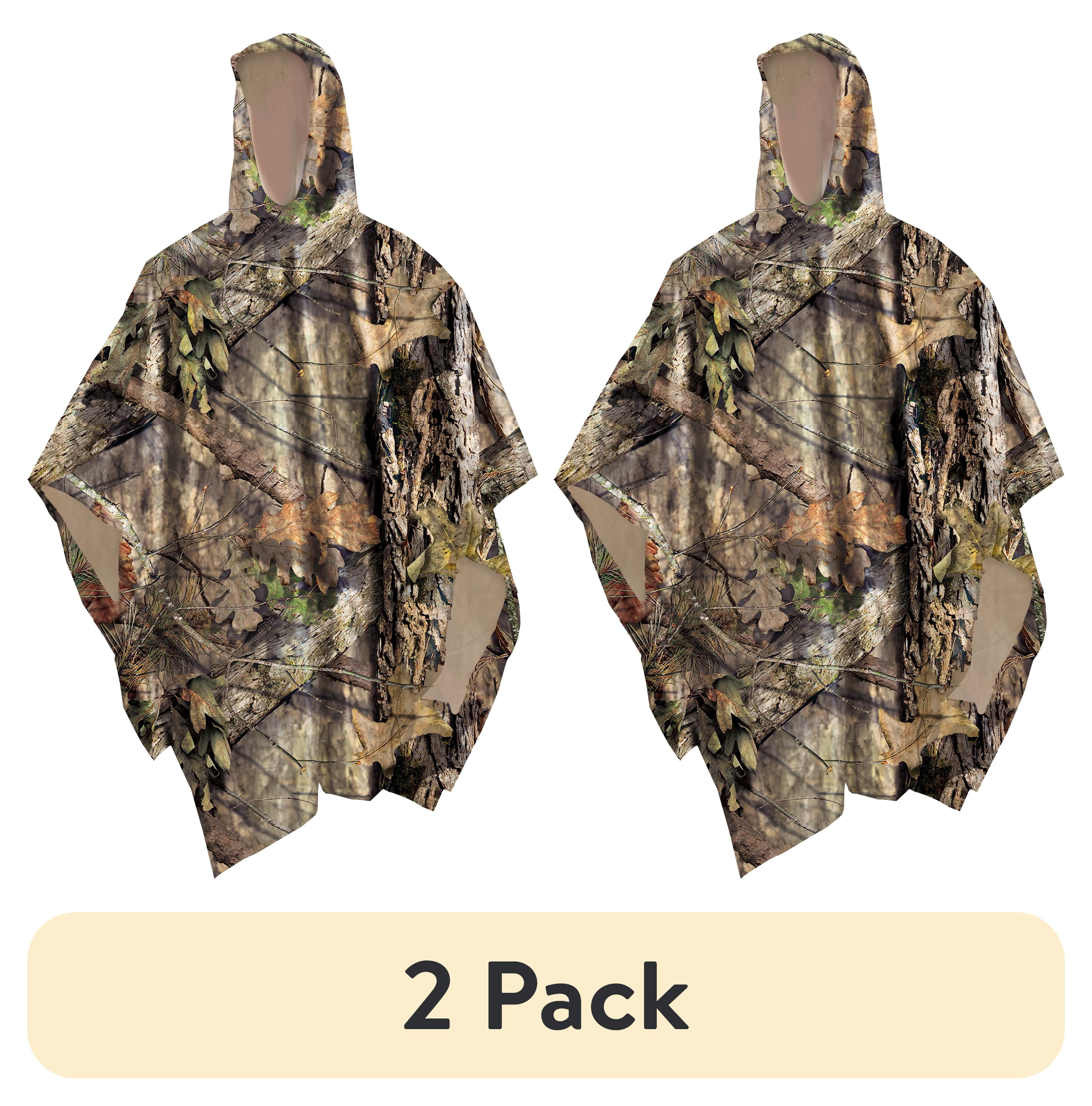 (2 pack) Allen Company Rain Poncho - Lightweight Water Resistant - Mossy Oak Break-Up Country Camo