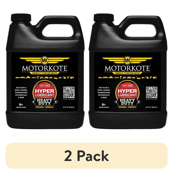 (2 pack) MotorKote Hyper Lubricant, Engine Treatment Gas or Diesel Lubricant, 32 oz
