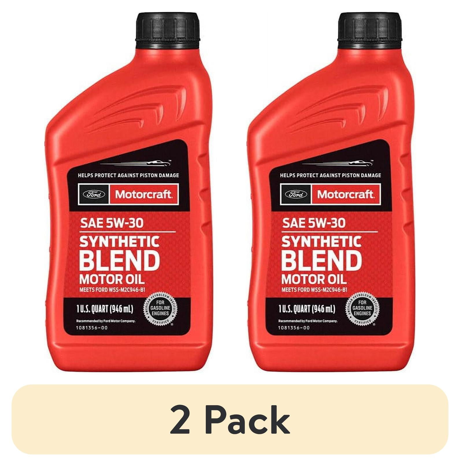 (2 pack) Motorcraft 5W30 Motor Oil, 1 qt