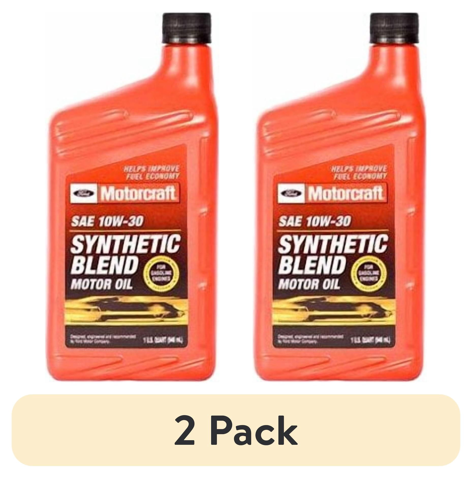 (2 pack) Motorcraft Synthetic Blend Motor Oil, 10W30, 1-Quart