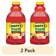 (2 pack) Mott's 100% Juice Fruit Punch Juice, 48 fl oz Bottle