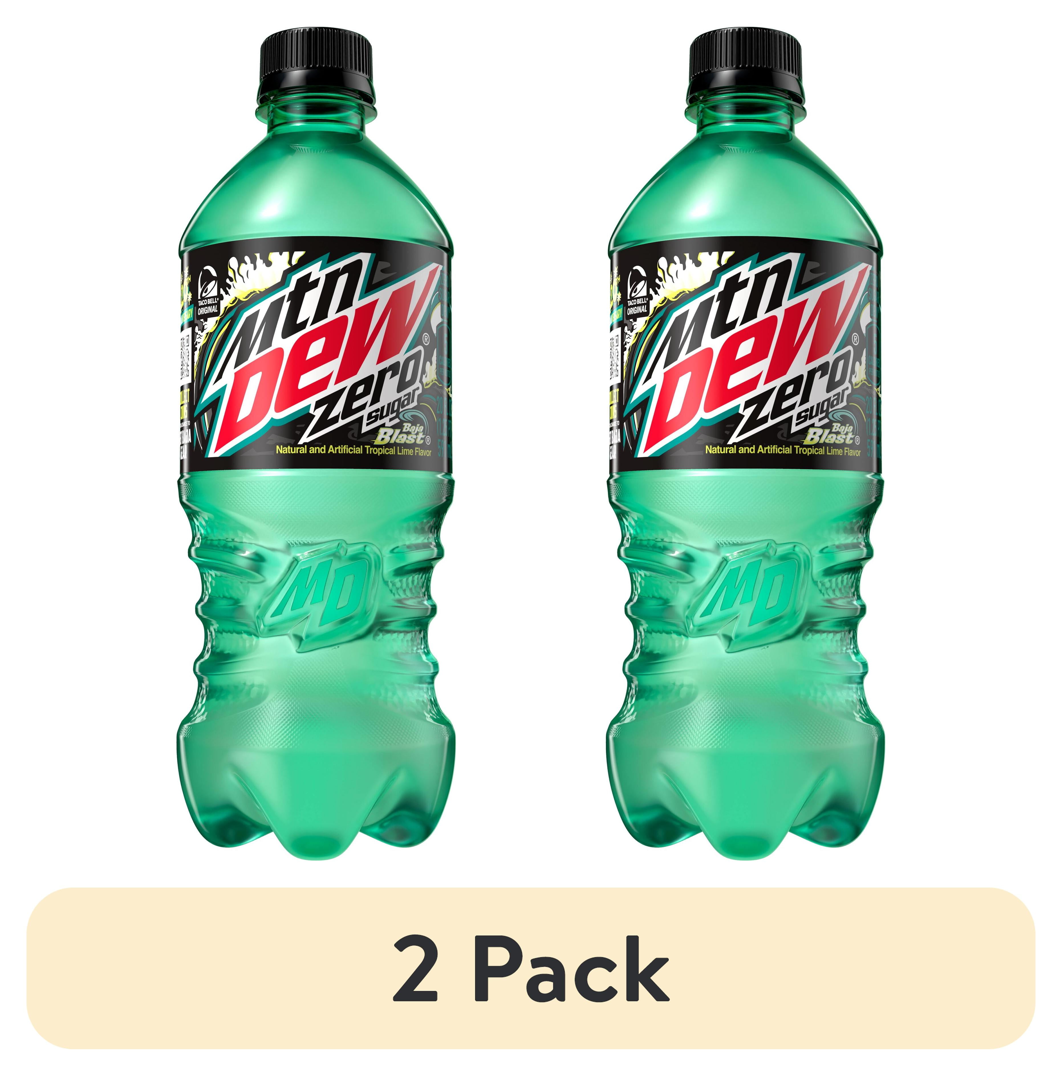 (2 pack) Mountain Dew Baja Blast Zero Sugar Tropical Lime & Citrus Soda ...