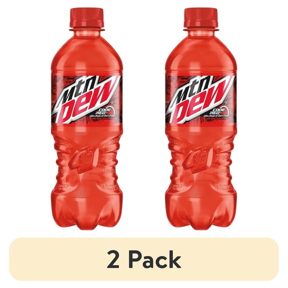 (2 pack) Mountain Dew Code Red Soda 20oz Bottles, Quantity of 10