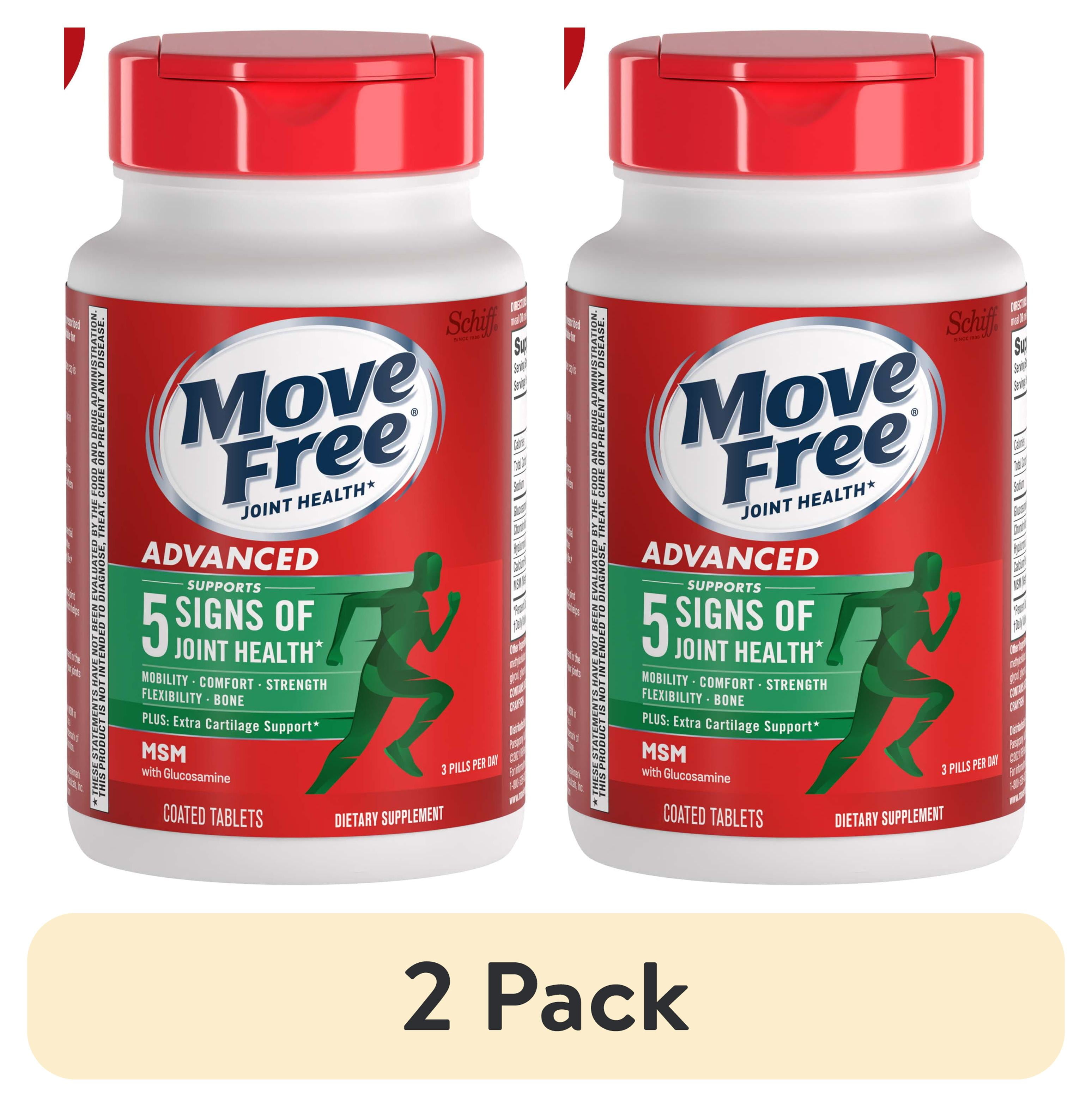 (2 pack) Move Free Advanced Plus MSM, 120 tablets - Walmart.com