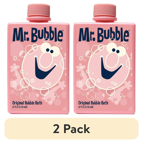(2 pack) Mr. Bubble Throwback Liquid Bubble Bath, Bubble Gum Scent, 8 oz