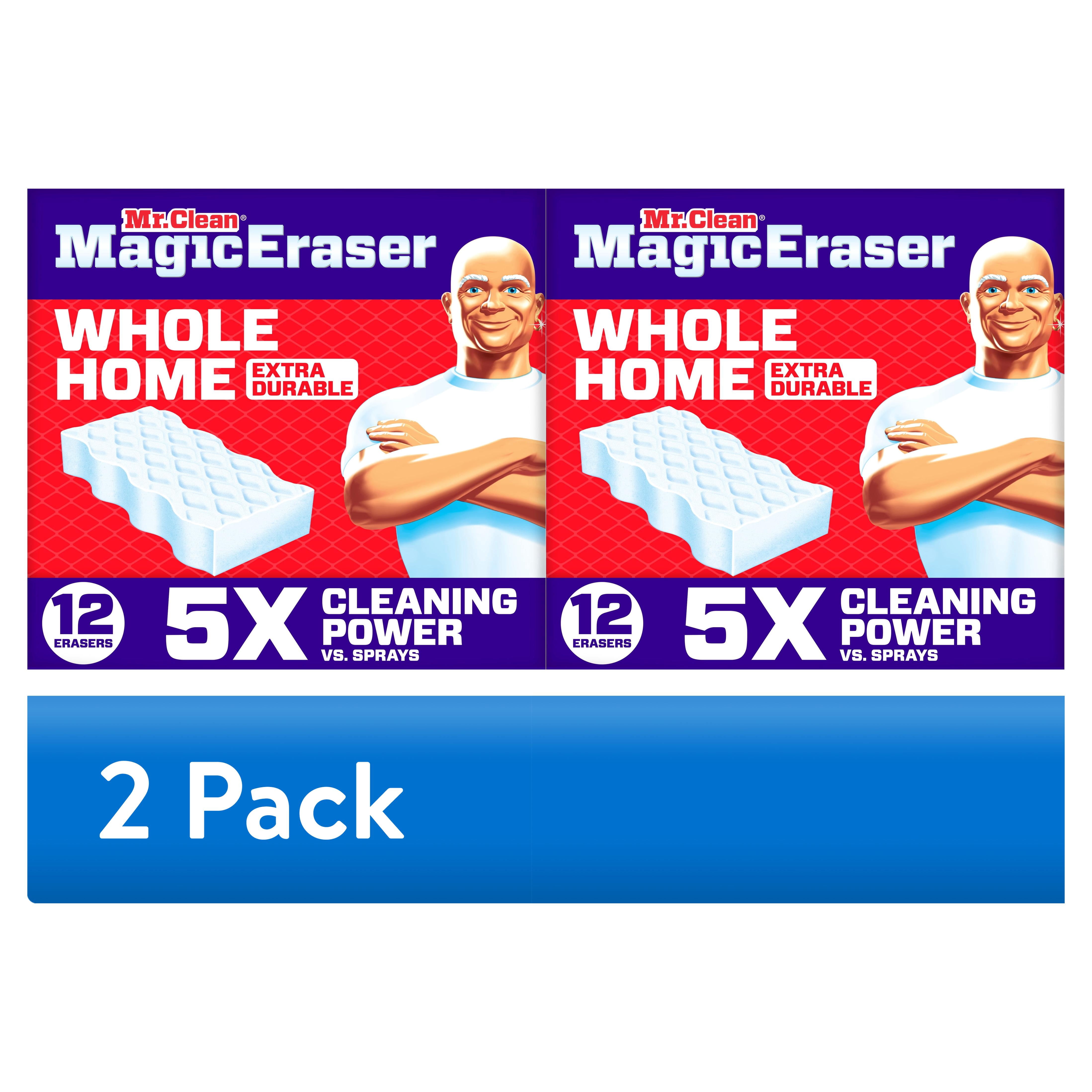 (2 pack) Mr. Clean Magic Eraser, Cleaner, Whole Home Extra Durable, 12ct