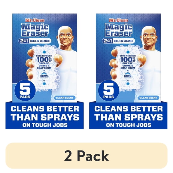 (2 pack) Mr. Clean Magic Eraser Ultra Foamy All Purpose Cleaner, Degreaser, Foaming Sponge, 5ct