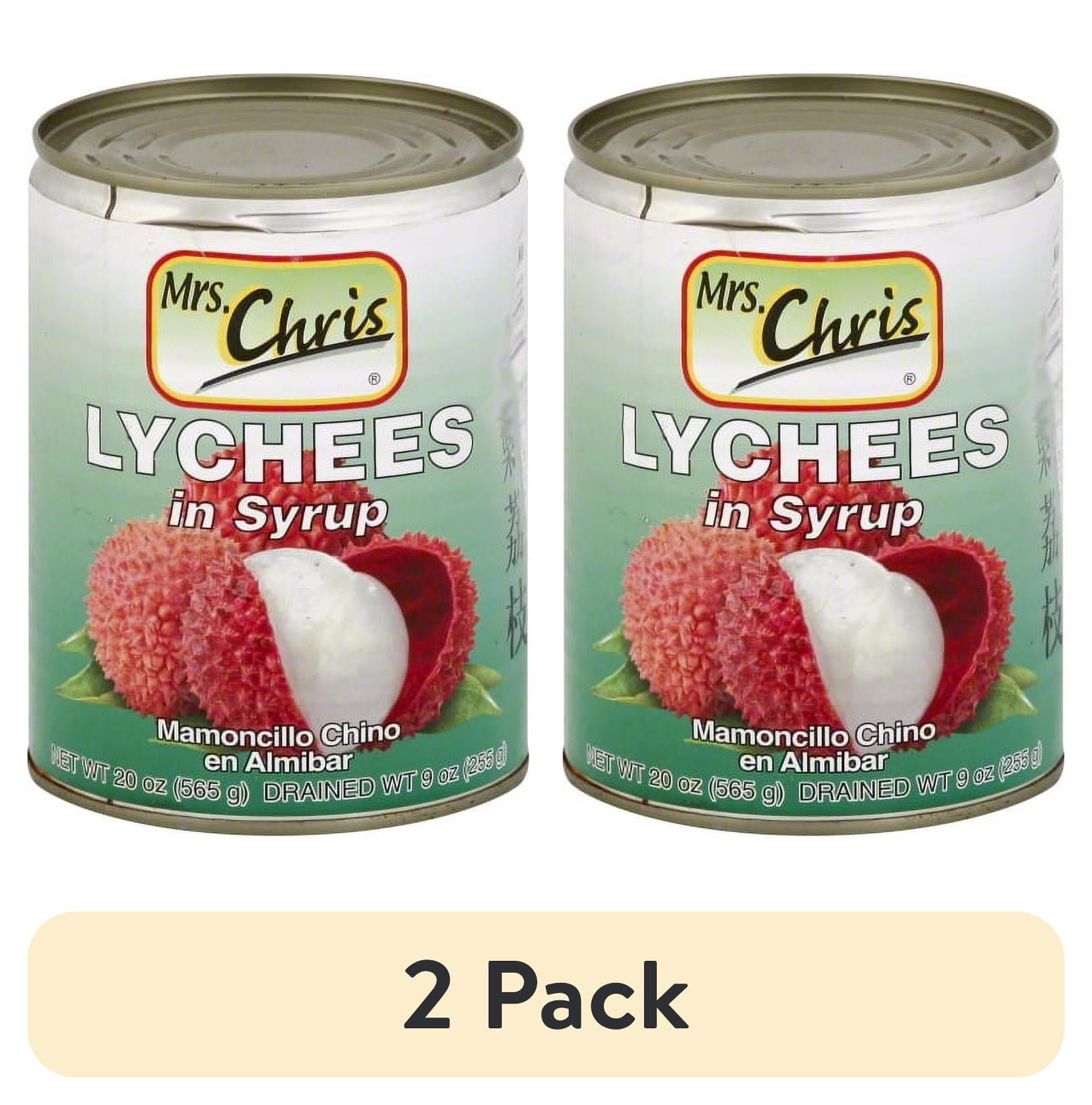 2 pack) Mrs. Chris Lychees in Syrup, 15.5 oz - Walmart.com