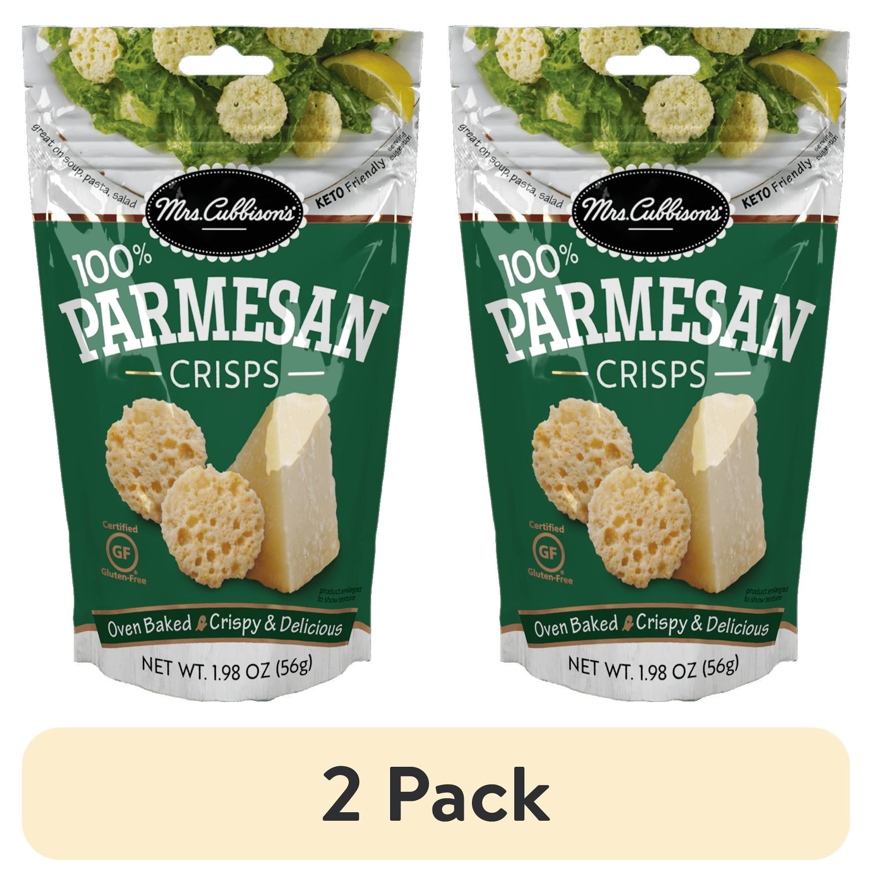(2 pack) Mrs. Cubbison's Parmesan Cheese Crisps for Salad Toppings and Snacking, 1.98 oz