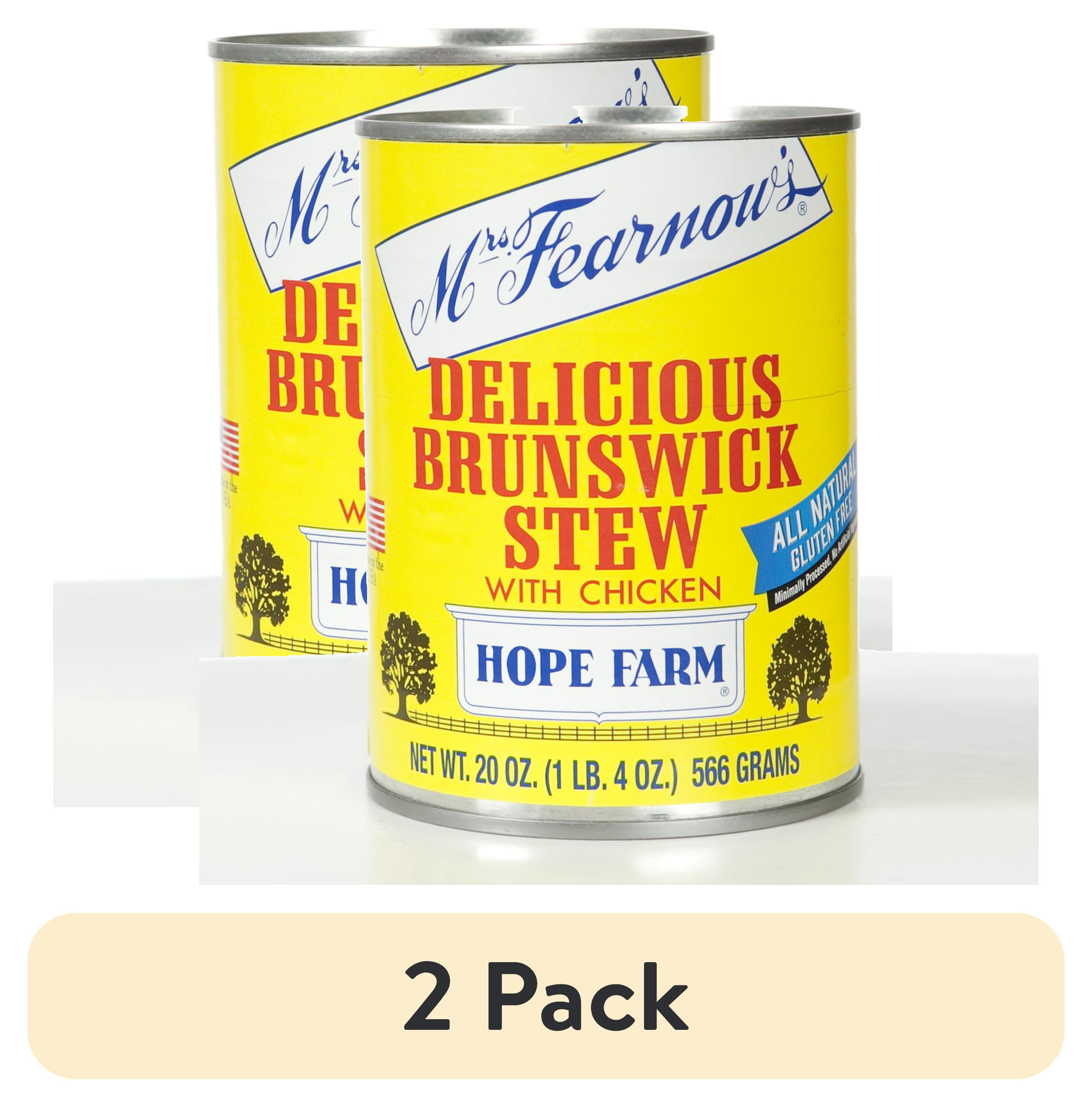 (2 pack) Mrs. Fearnow’s Brunswick Stew with Chicken, Carolina Made by Boone Brands, 20 oz Can – Just Heat and Serve (Shelf-Stable, New)