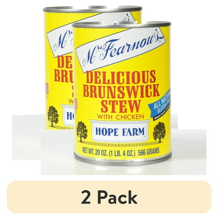 (2 pack) Mrs. Fearnow’s Brunswick Stew with Chicken, Carolina Made by Boone Brands, 20 oz Can – Just Heat and Serve (Shelf-Stable, New)