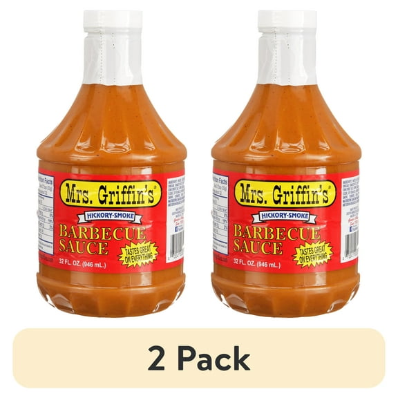 (2 pack) Mrs. Griffin's Hickory-Smoke Barbecue Sauce, 32 fl oz