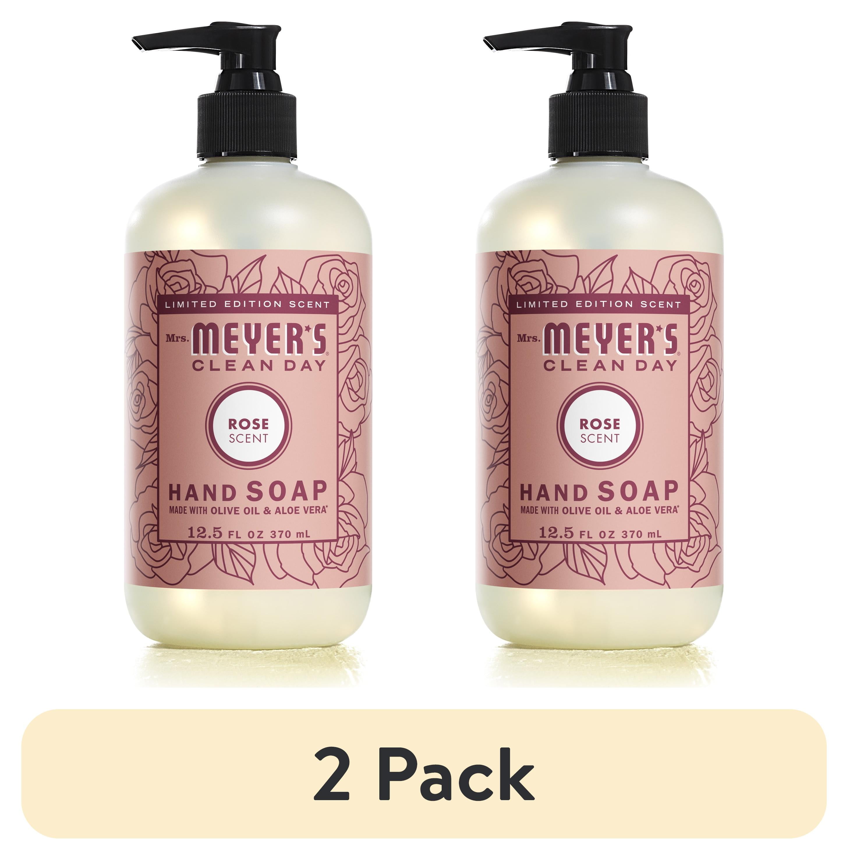(2 pack) Mrs. Meyer's Clean Day Liquid Hand Soap, Rose Scent, 12.5 Ounce Bottle