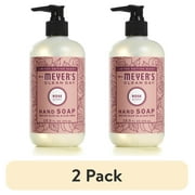 (2 pack) Mrs. Meyer's Clean Day Liquid Hand Soap, Rose Scent, 12.5 Ounce Bottle