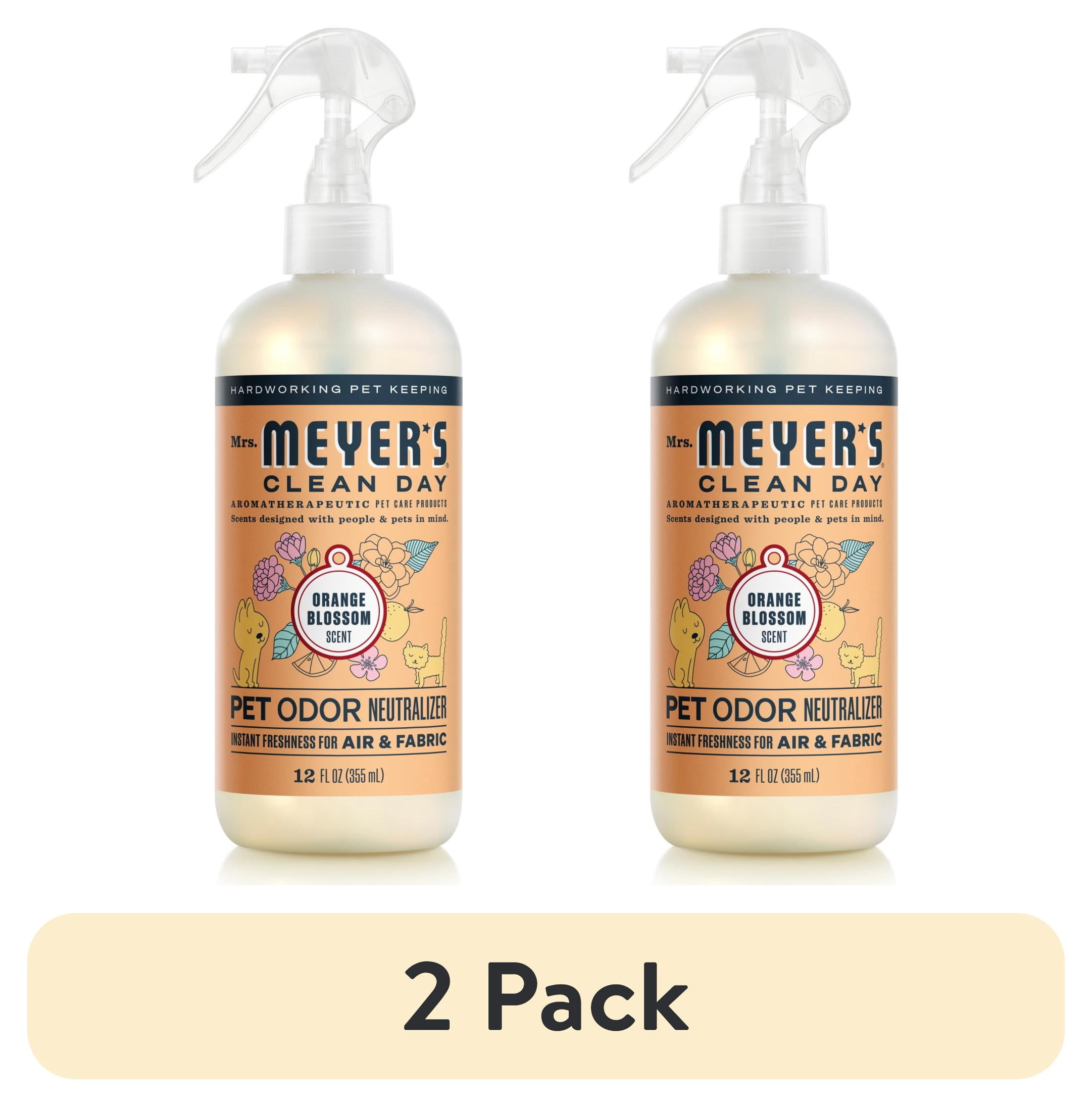 (2 pack) Mrs. Meyer's Clean Day Pet Odor Neutralizer,  Orange Blossom Scent, 16oz