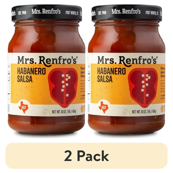 (2 pack) Mrs. Renfro's Habanero Salsa, 16 oz
