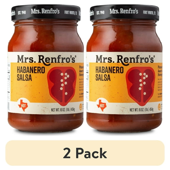 (2 pack) Mrs. Renfro's Habanero Salsa, 16 oz