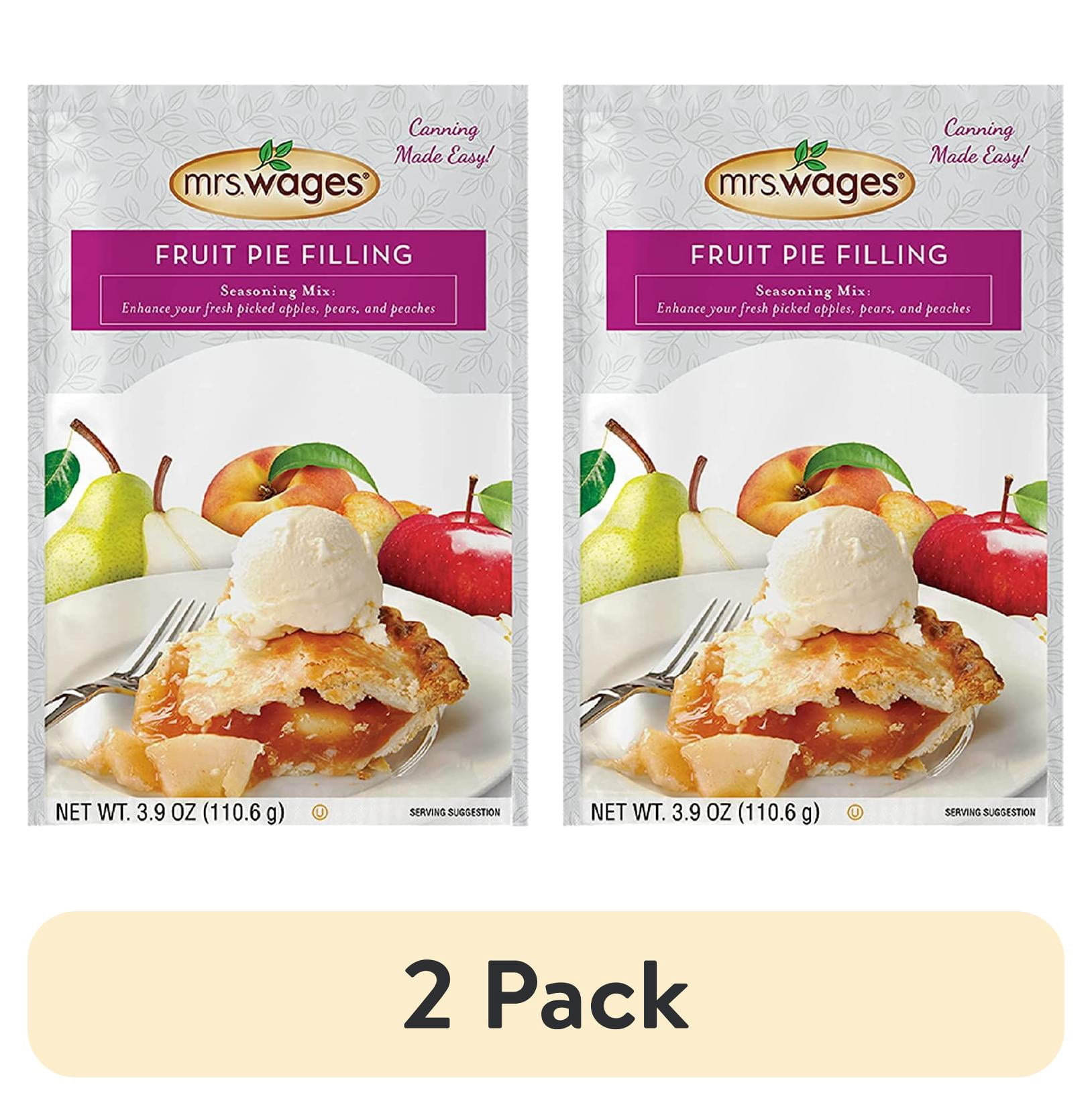 (2 pack) Mrs. Wages Fruit Pie Filling Seasoning Mix | Enhance Any Fruit | Fresh Pie Filling | Multiple Uses | 0.8 oz Packet Allergen-Free