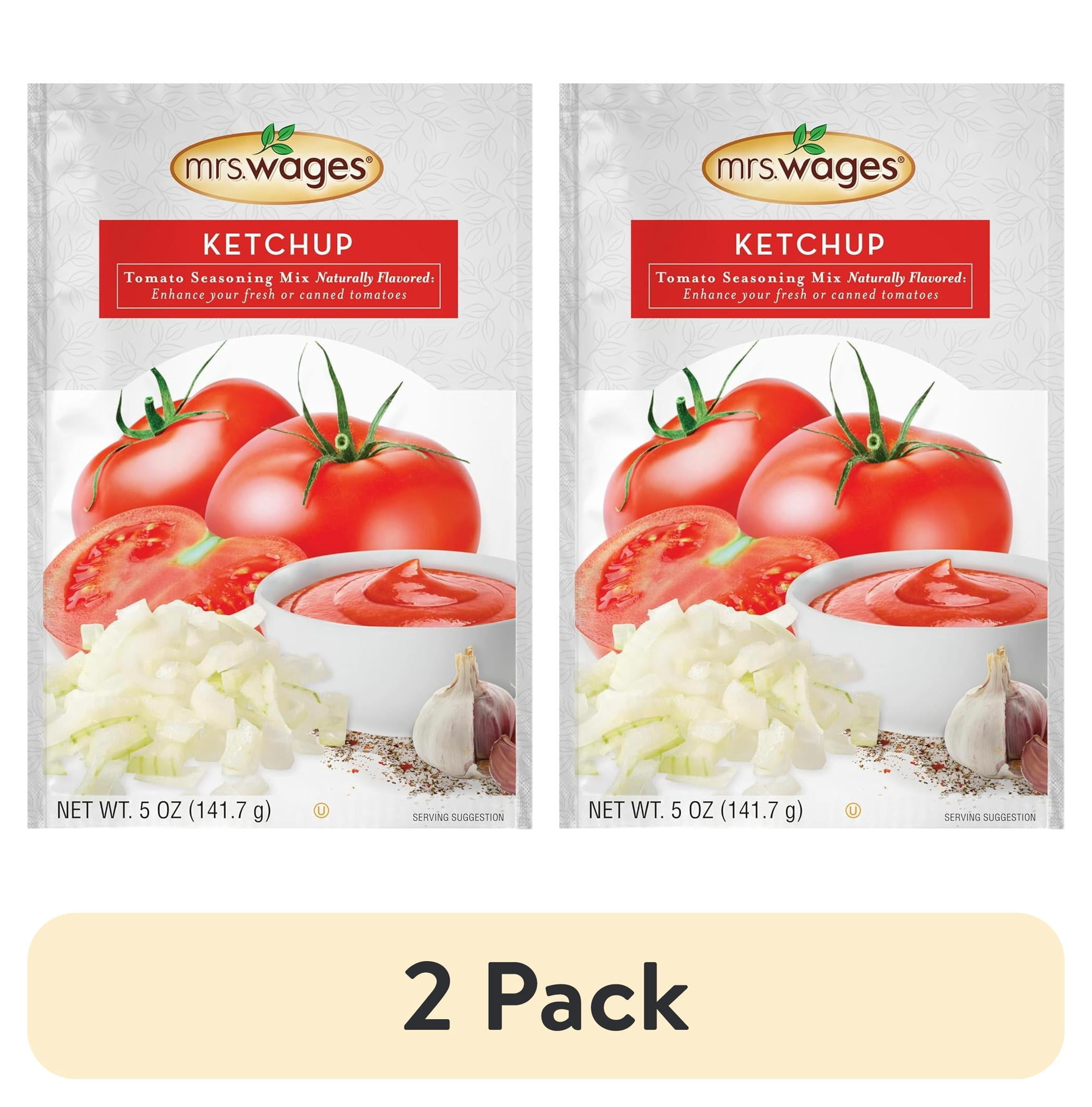 (2 pack) Mrs. Wages Easy Ketchup Mix - Delightful Flavor, Kosher, No Artificial Colors