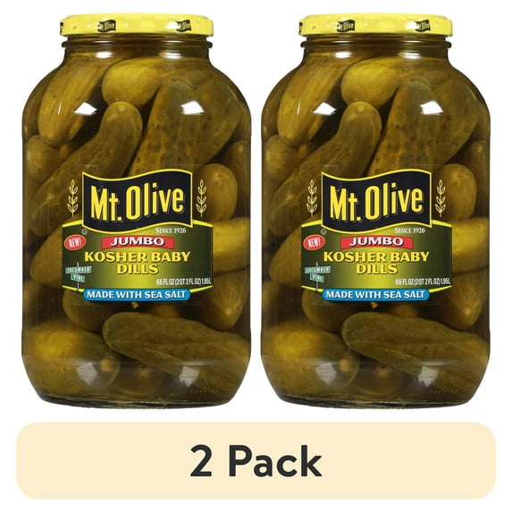 (2 pack) Mt. Olive Kosher Baby Dill Jumbo Pickles - 66 fl oz