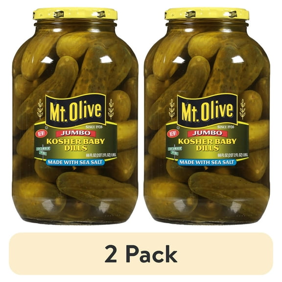(2 pack) Mt. Olive Kosher Baby Dill Jumbo Pickles - 66 fl oz