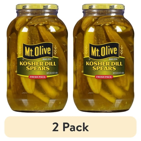 (2 pack) Mt. Olive Kosher Dill Spears Pickles - 64 fl oz jar