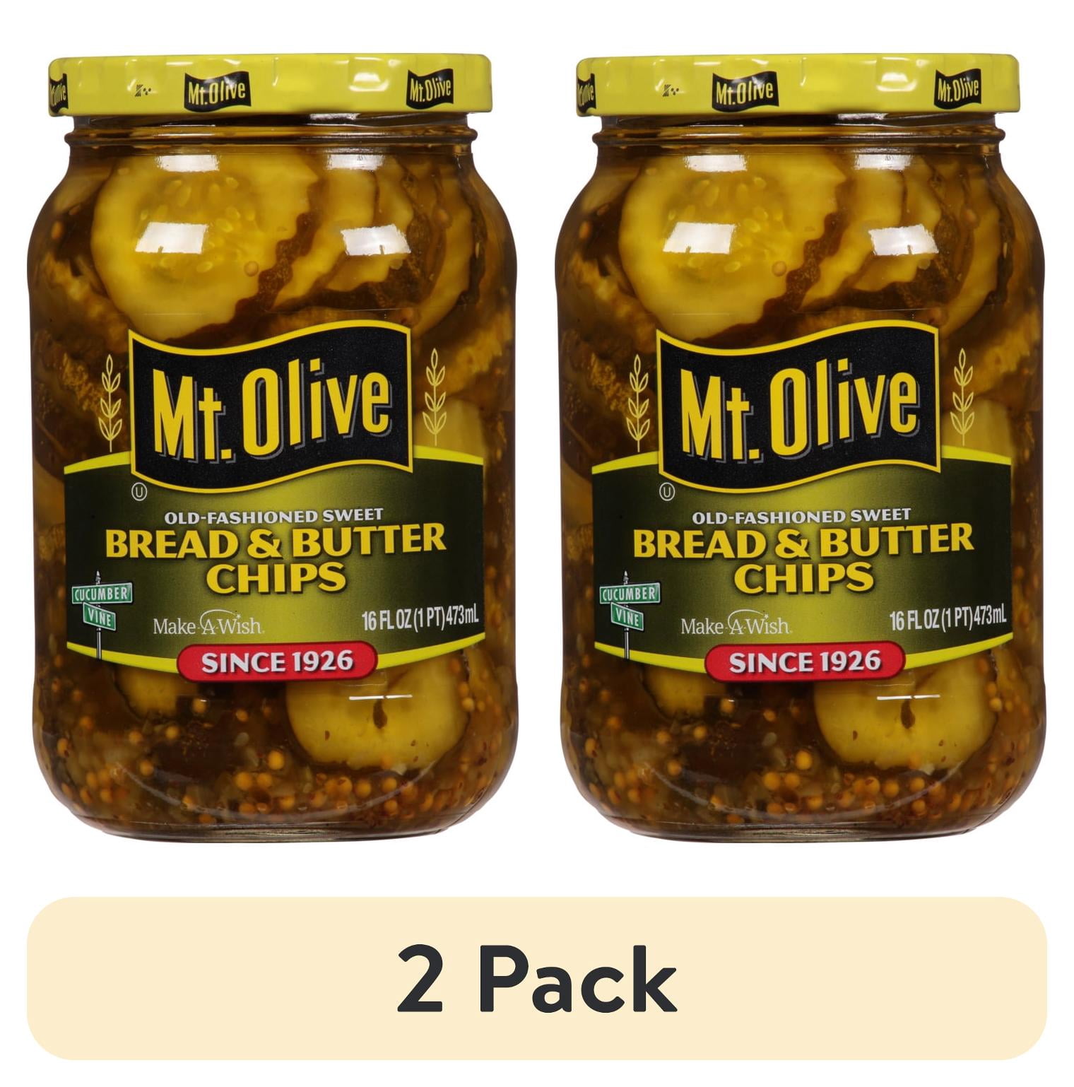 (2 pack) Mt. Olive Bread & Butter Pickle Chips - 16 fl oz jar