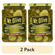 (2 pack) Mt. Olive Sweet Bread & Butter Pickle Chips, 24 fl oz jar