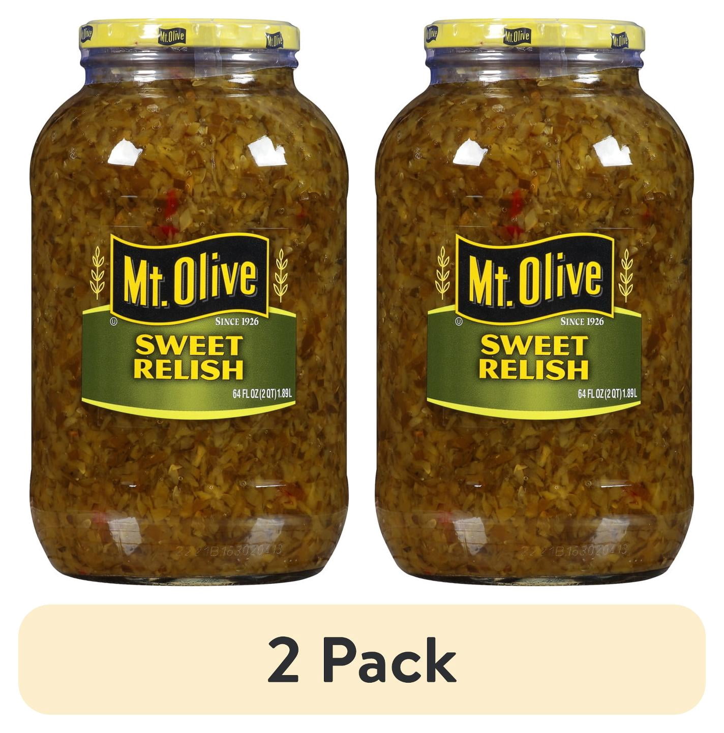 (2 pack) Mt. Olive Sweet Relish, 64 fl oz Jar