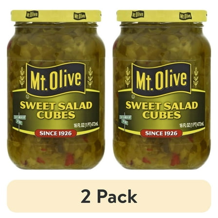 (2 pack) Mt. Olive Sweet Salad Cubes - 16 fl oz jar