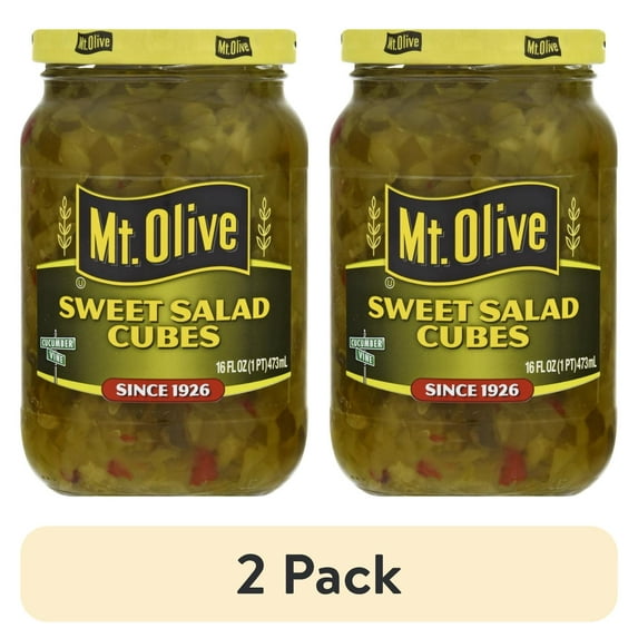 (2 pack) Mt. Olive Sweet Salad Cubes - 16 fl oz jar