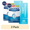 thumbnail image 1 of (2 pack) Mucinex Maximum Strength 12 Hour Extended Release Tablets for Chest Congestion, 1200 mg, 42 Count, 1 of 10