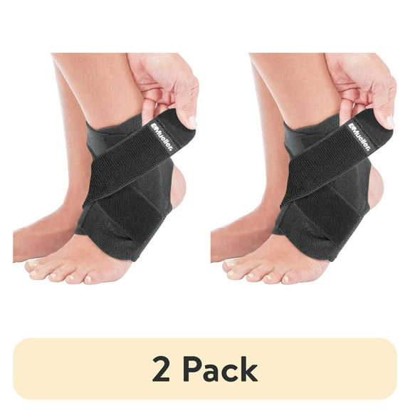 (2 pack) Mueller Adjustable Ankle Stabilizer, One Size Fits Most, Black