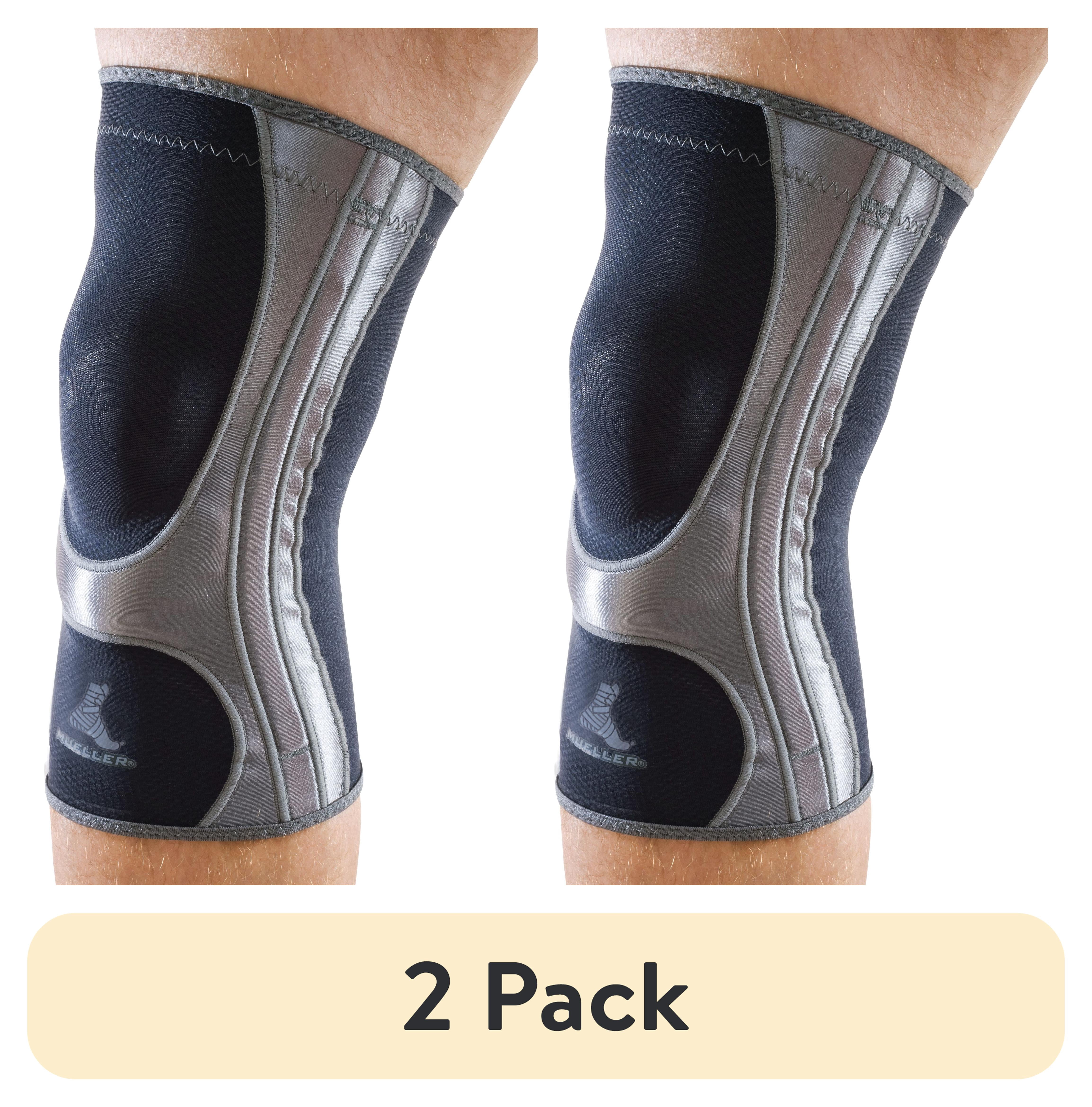 (2 pack) Mueller Hg80 Knee Support, Black, Extra Small