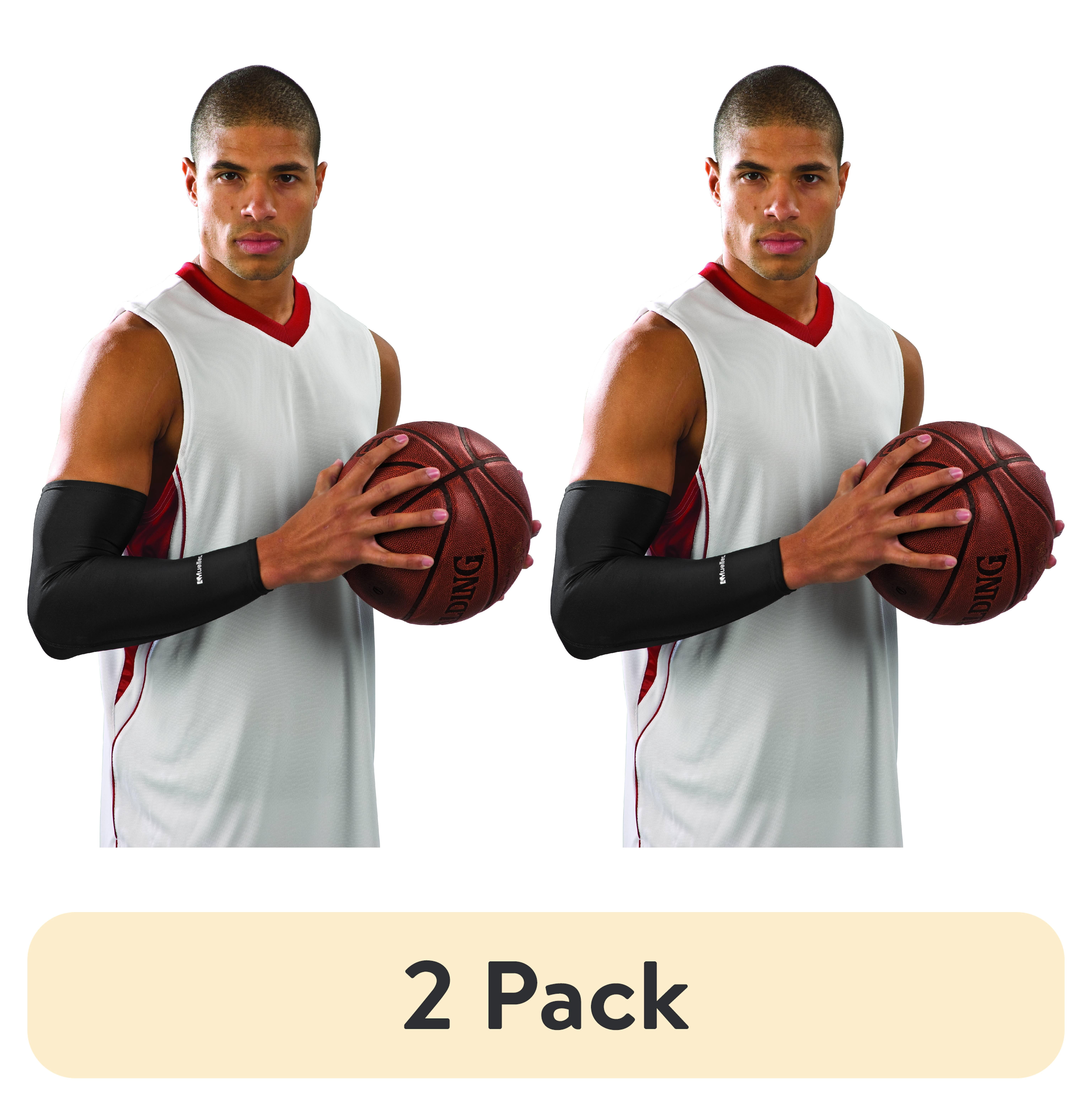 (2 pack) Mueller Performance Sleeve, Black, One Size Fits Most, Left or Right Arm, 1 Sleeve