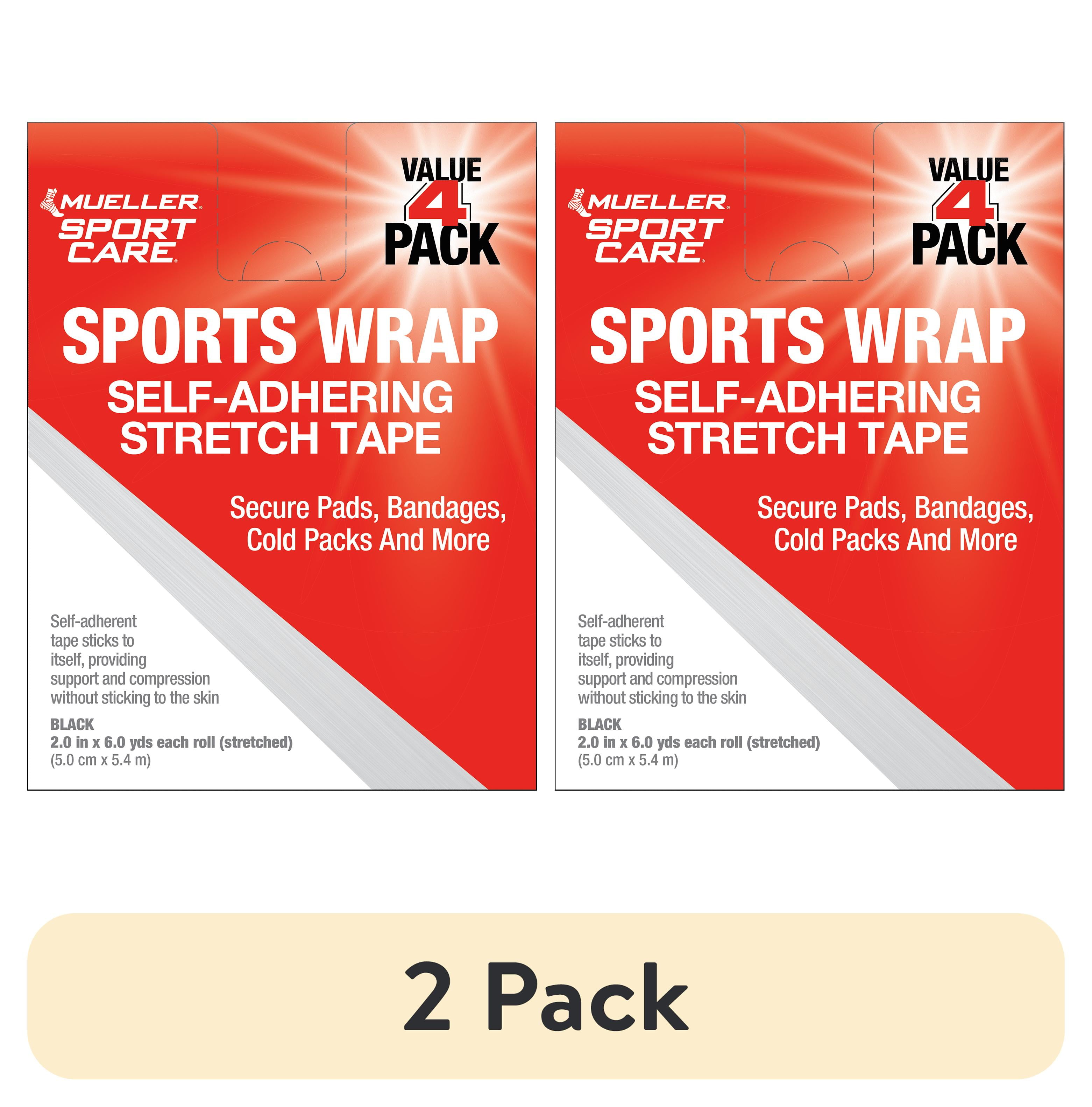 (2 pack) Mueller Self Adhering Sports Wrap 2" White, 4 Pack