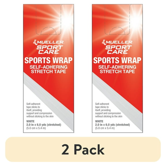 (2 pack) Mueller Sports Wrap, 2" White