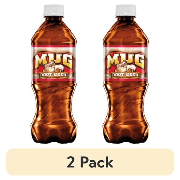 (2 pack) Mug Root Beer Soda 20oz Bottles, Quantity of 10