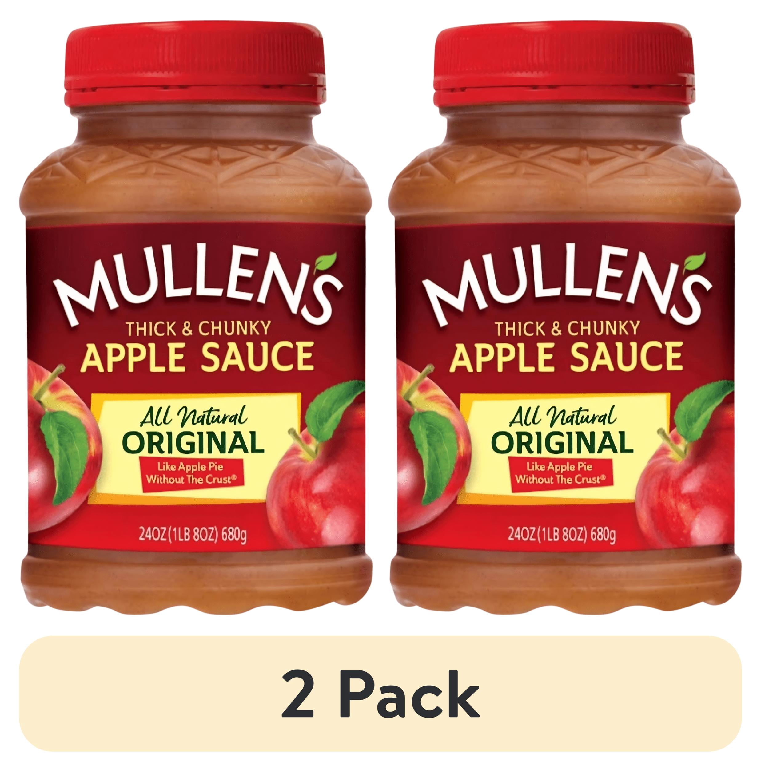 (2 pack) Mullen's Thick & Chunky Original Applesauce, 24 oz Jar