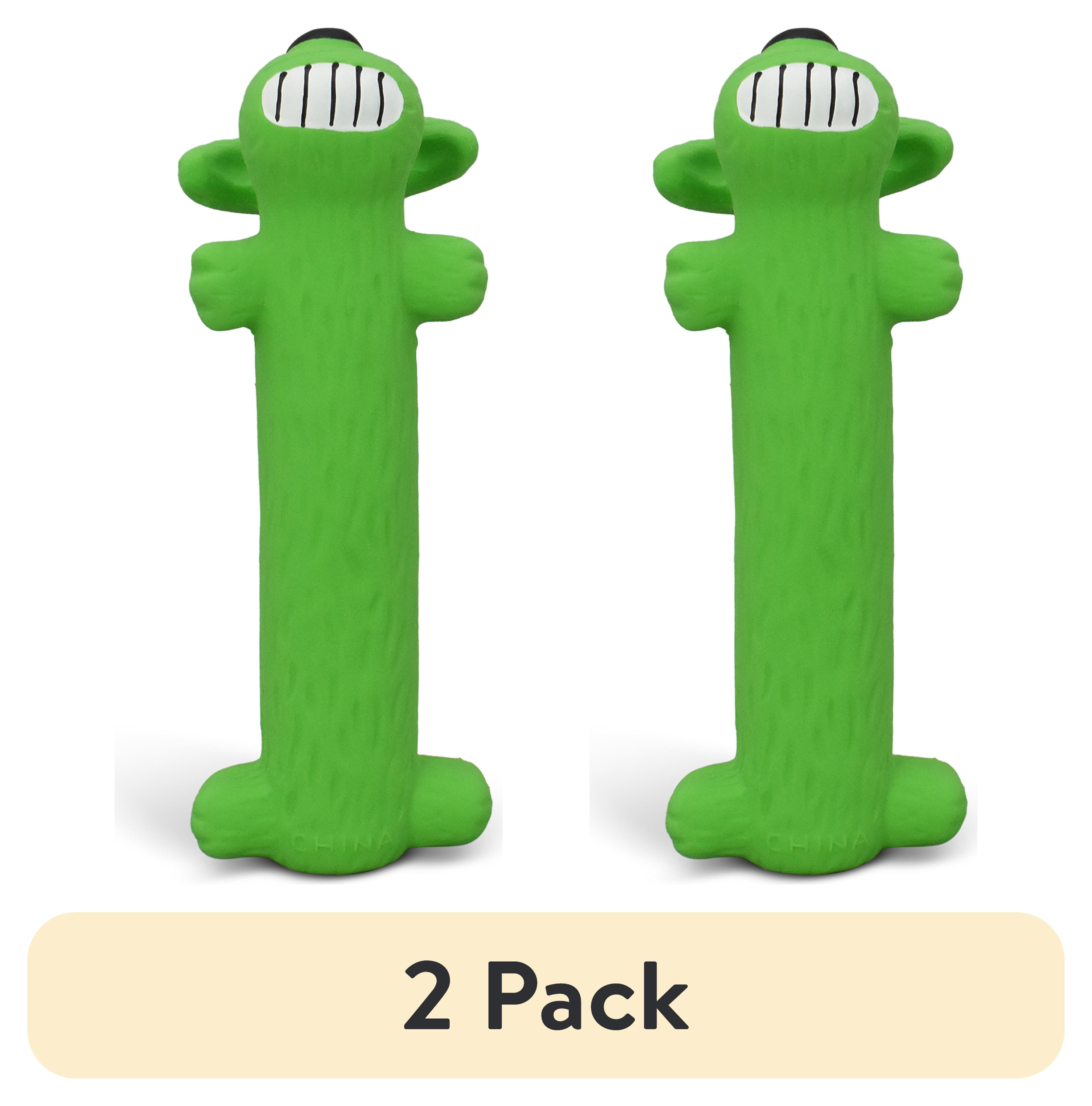 (2 pack) Multipet Smiling Loofa Dog Latex Dog Toy with Squeaker