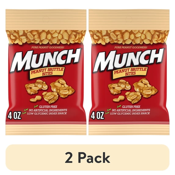 (2 pack) Munch Peanut Brittle Bites - 4.0 oz Bag