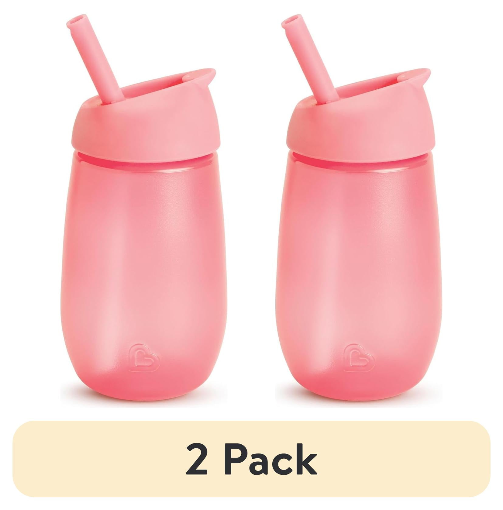 (2 pack) Munchkin® Simple Clean™ Toddler Sippy Cup, 10 oz, Pink/Blue, Unisex, 2 Pack