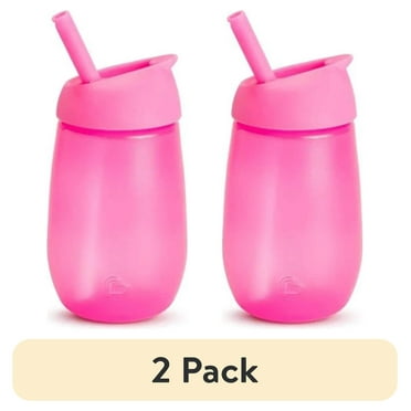 (2 pack) Munchkin® Simple Clean™ Toddler Sippy Cup, 10 oz, Pink, Unisex