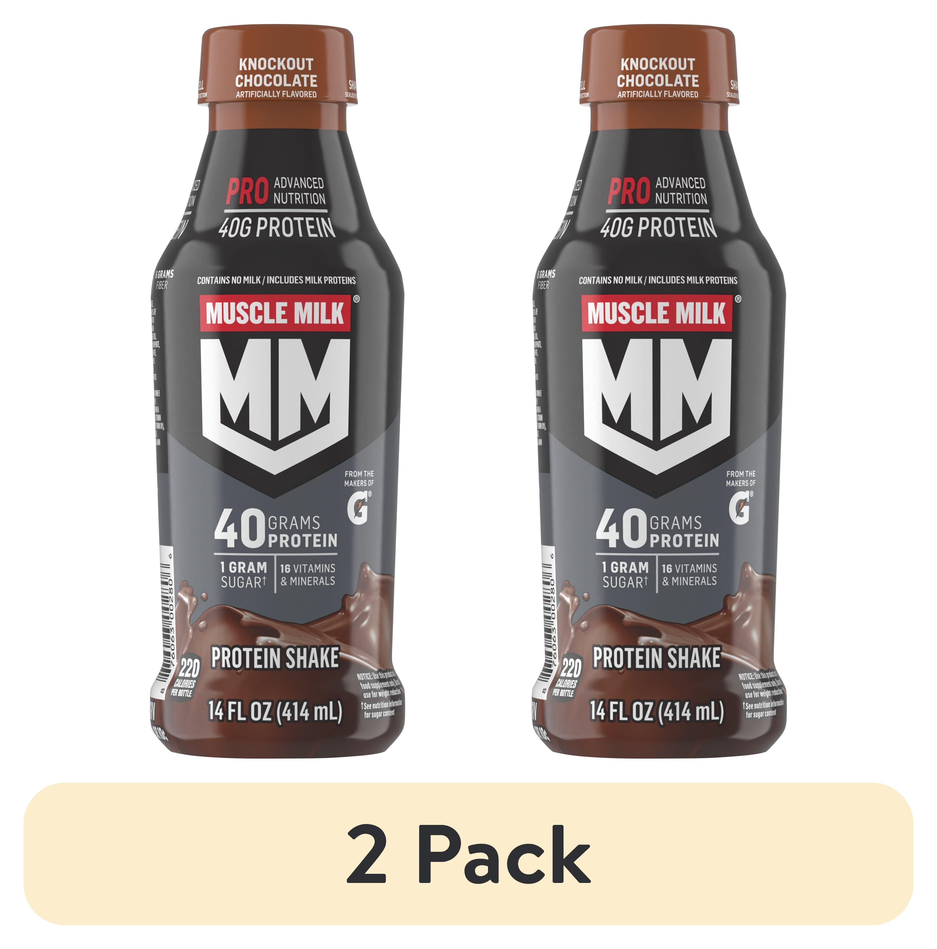2 pack) Muscle Milk Pro Advanced Nutrition Knockout Chocolate