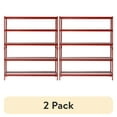 thumbnail interactive-video image 1 of (2 pack) Muscle Rack 60"W x 24"D x 72"H 5-Tier Steel Shelving; 650 lb. Capacity per Shelf; Red, 1 of 7
